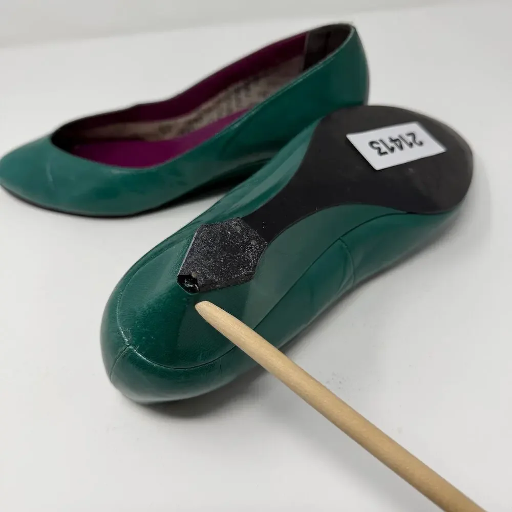 Nina Italian Leather Teal Pointed Toe Ballet Flats EU 38.5 / US 8